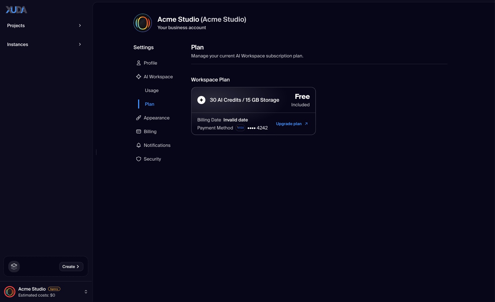 A workspace tier is one string on your account, and one config record decides what it costs.
