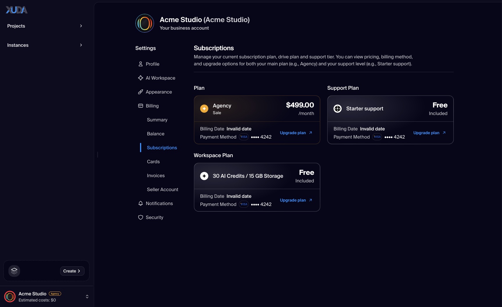A Xuda plan is one record with fifteen fields, and the backend reads four of them.