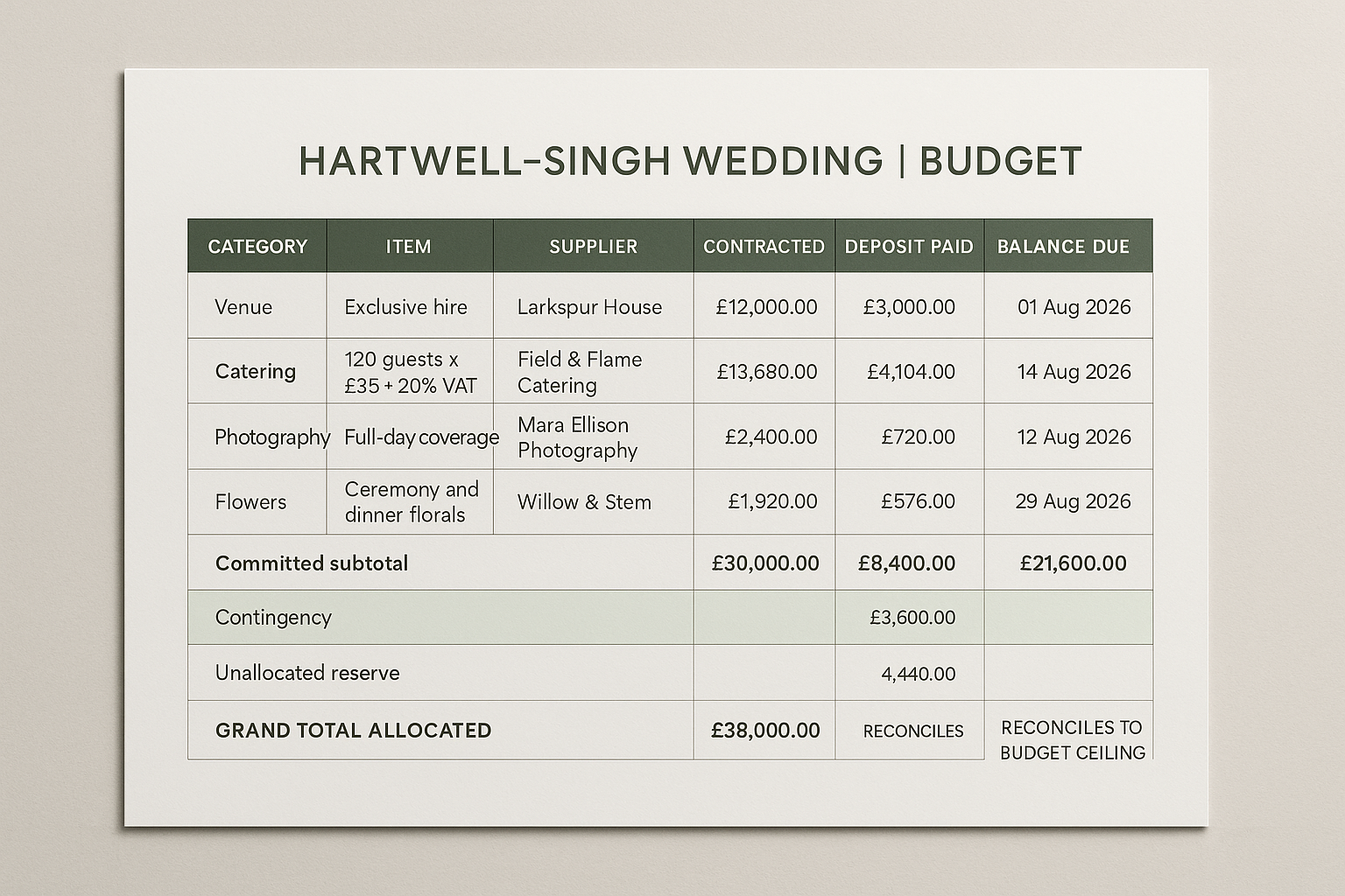 Event & Wedding Planner