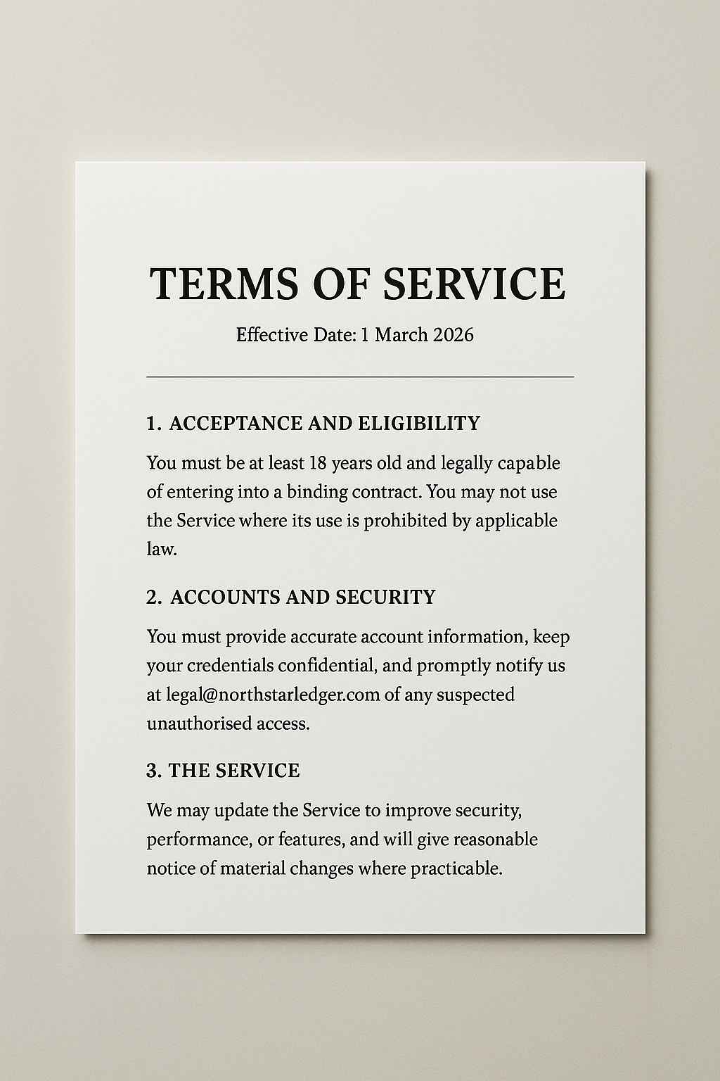 Terms & Privacy Writer