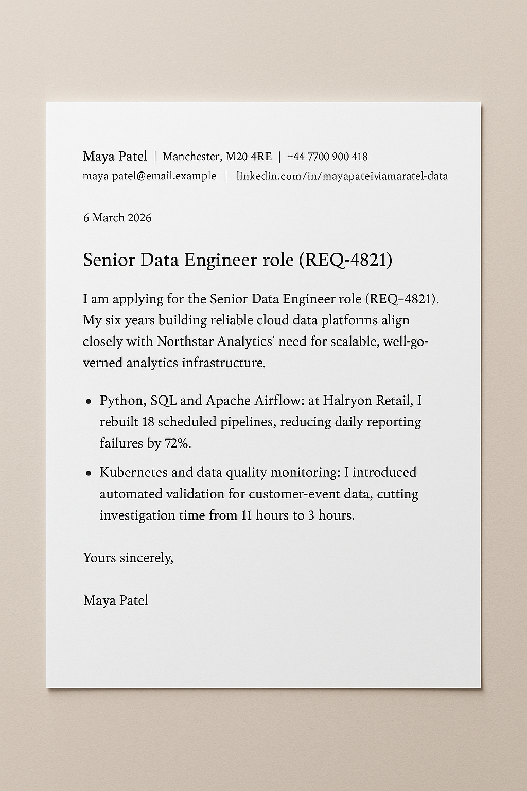 Cover Letter Tailor