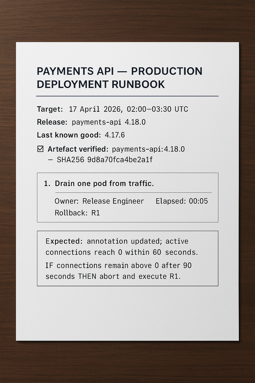 Deployment Runbook Writer