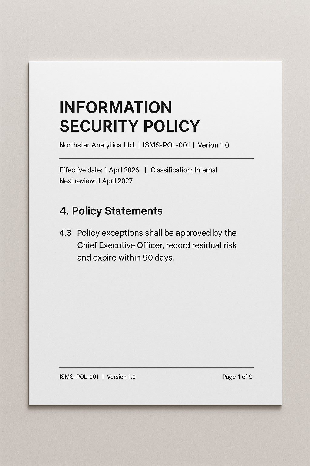 Security Policy Writer