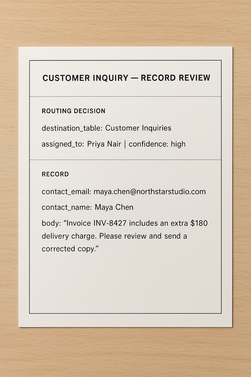 Form-to-Record Router