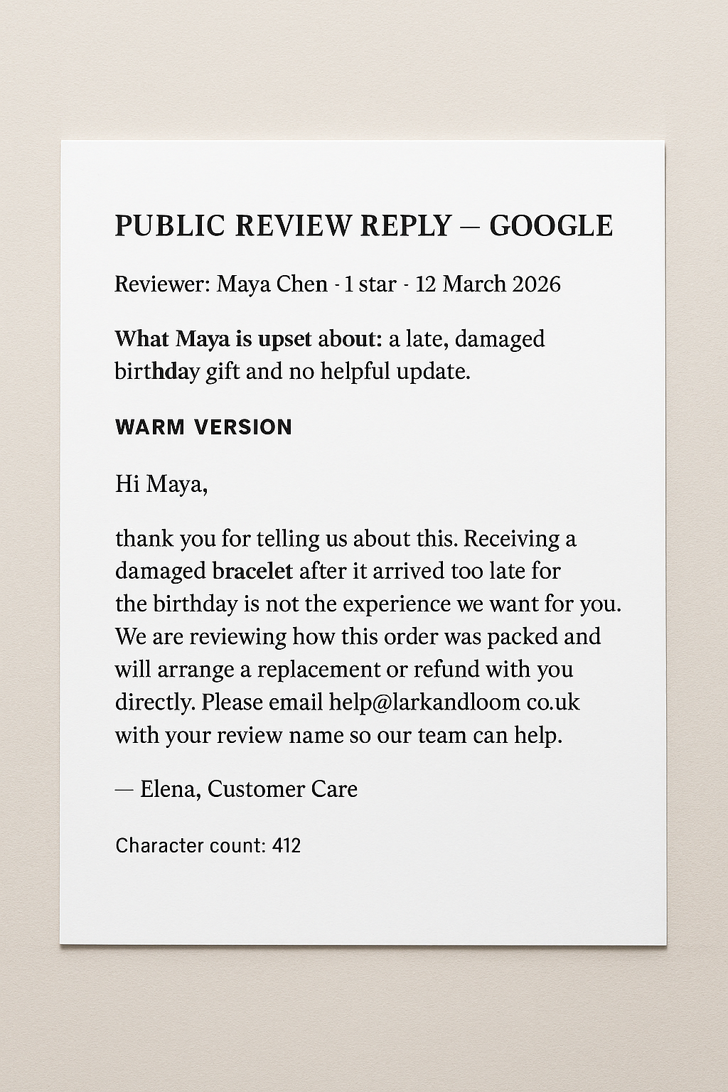 Review Responder