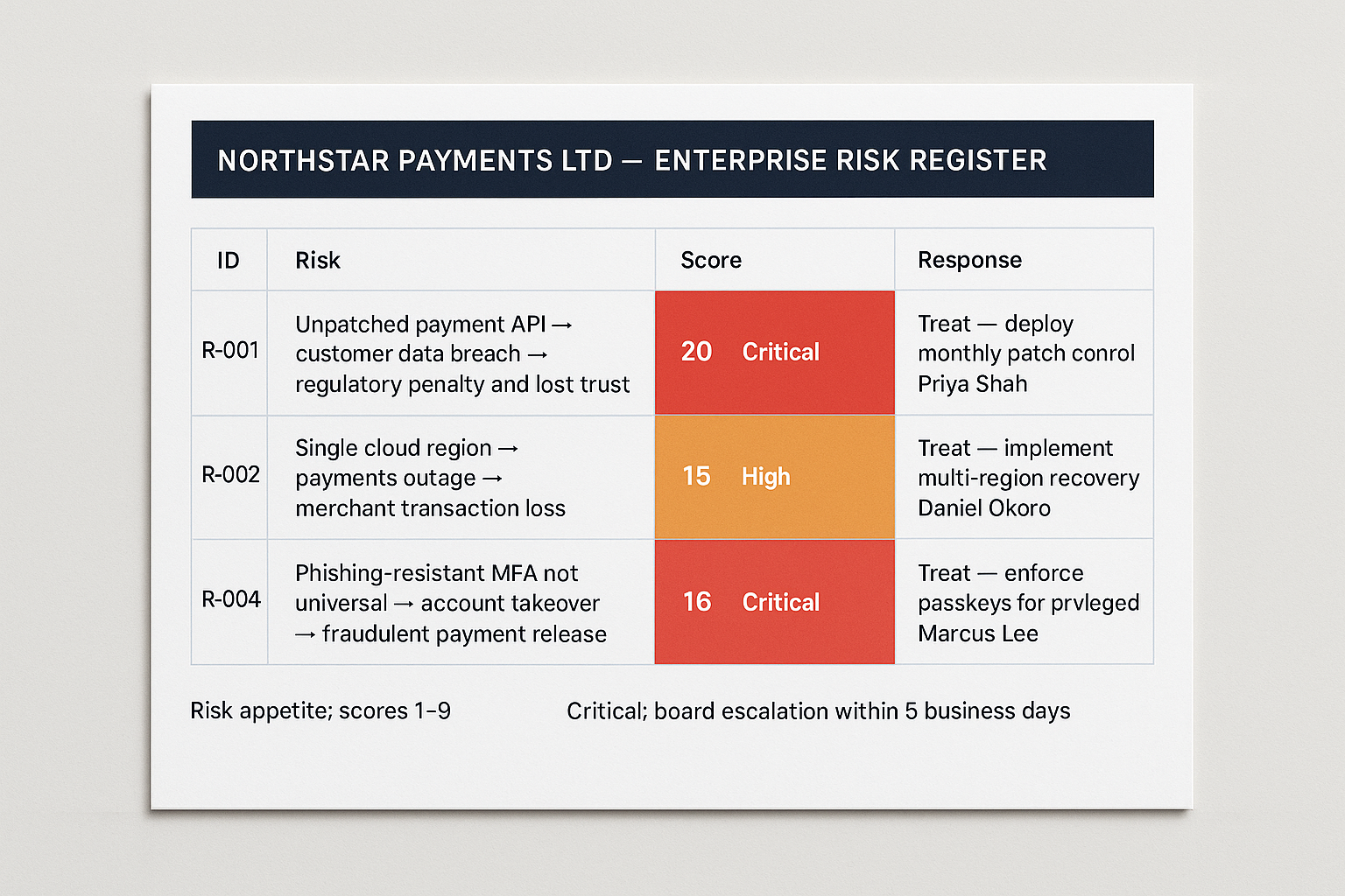 Risk Register Builder