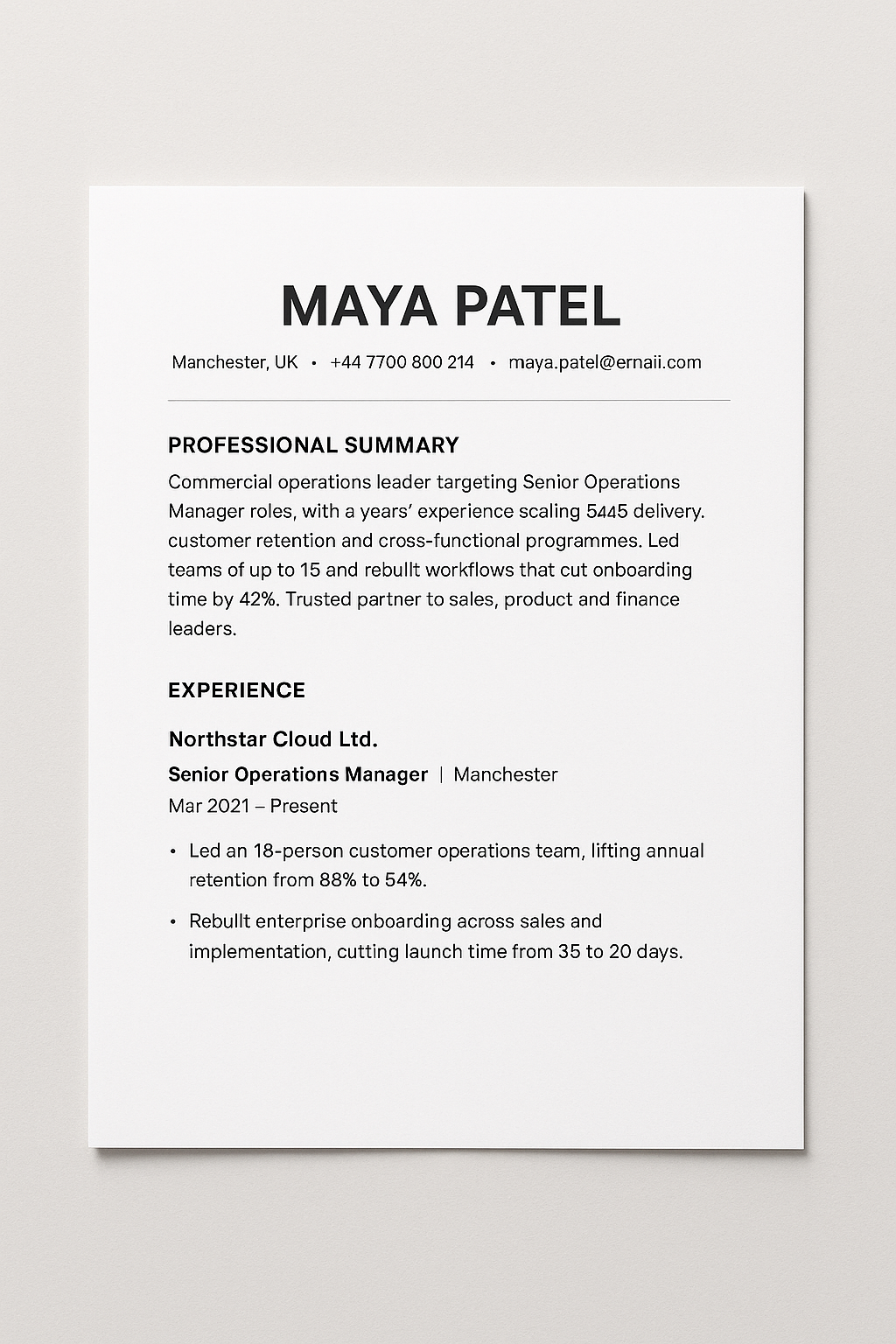 CV / Resume Builder