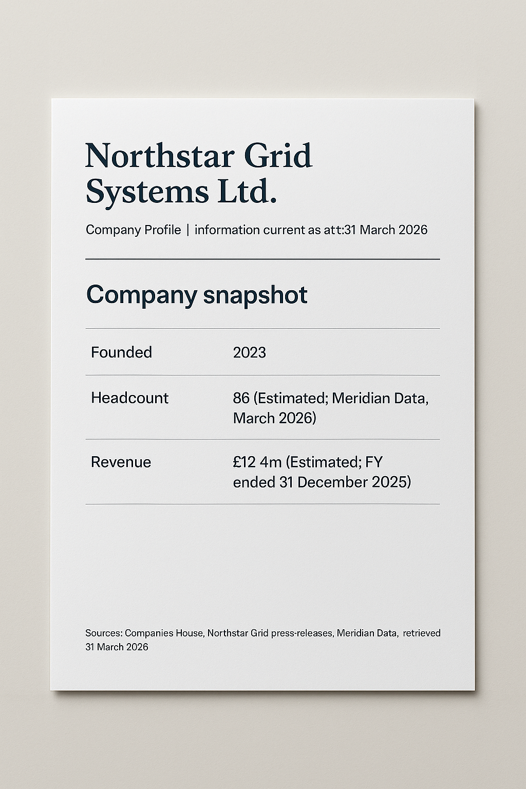 Company Profile Builder