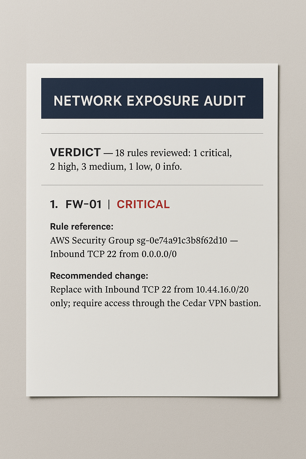 Firewall Rule Reviewer