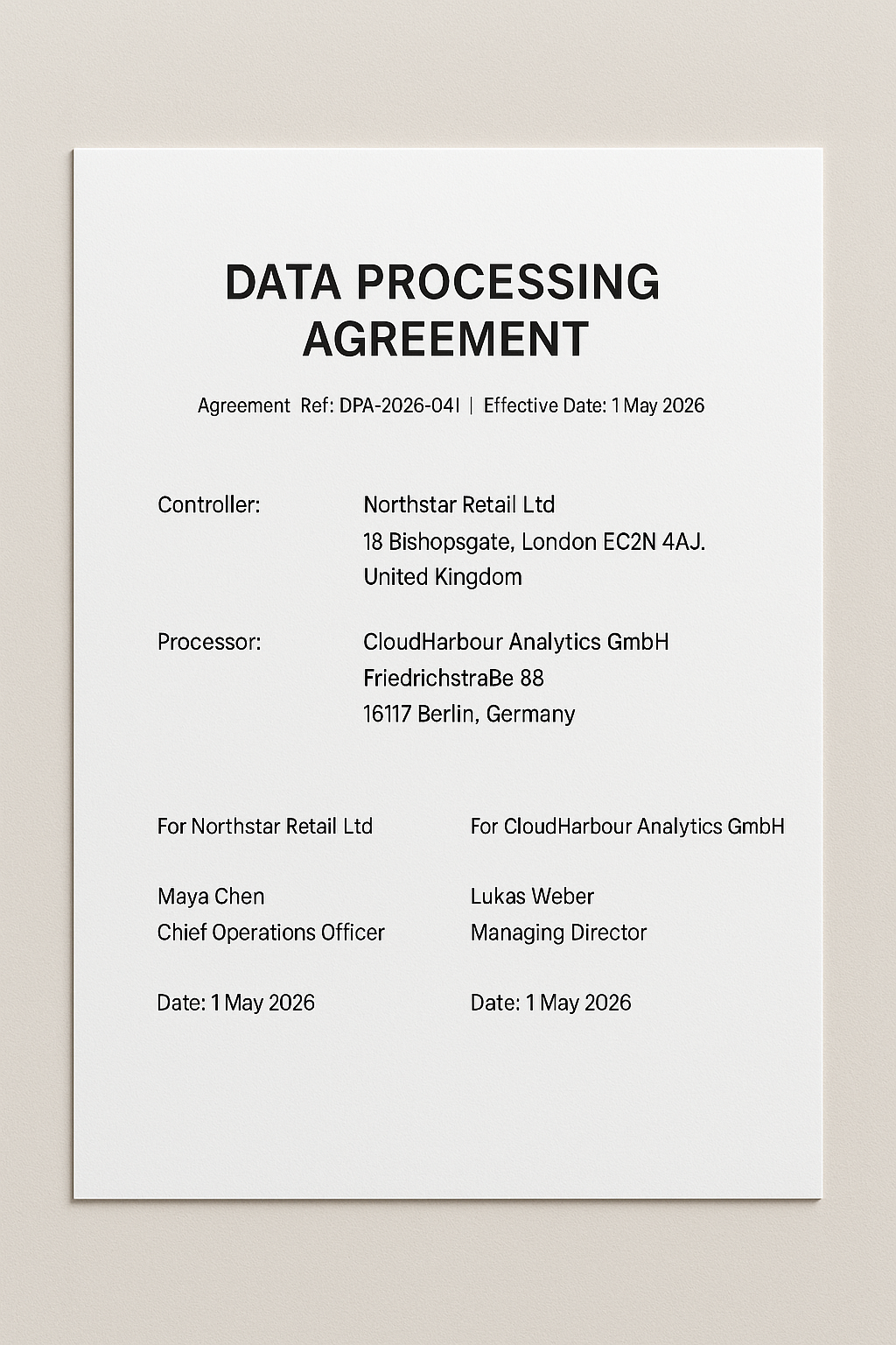 GDPR & DPA Drafter